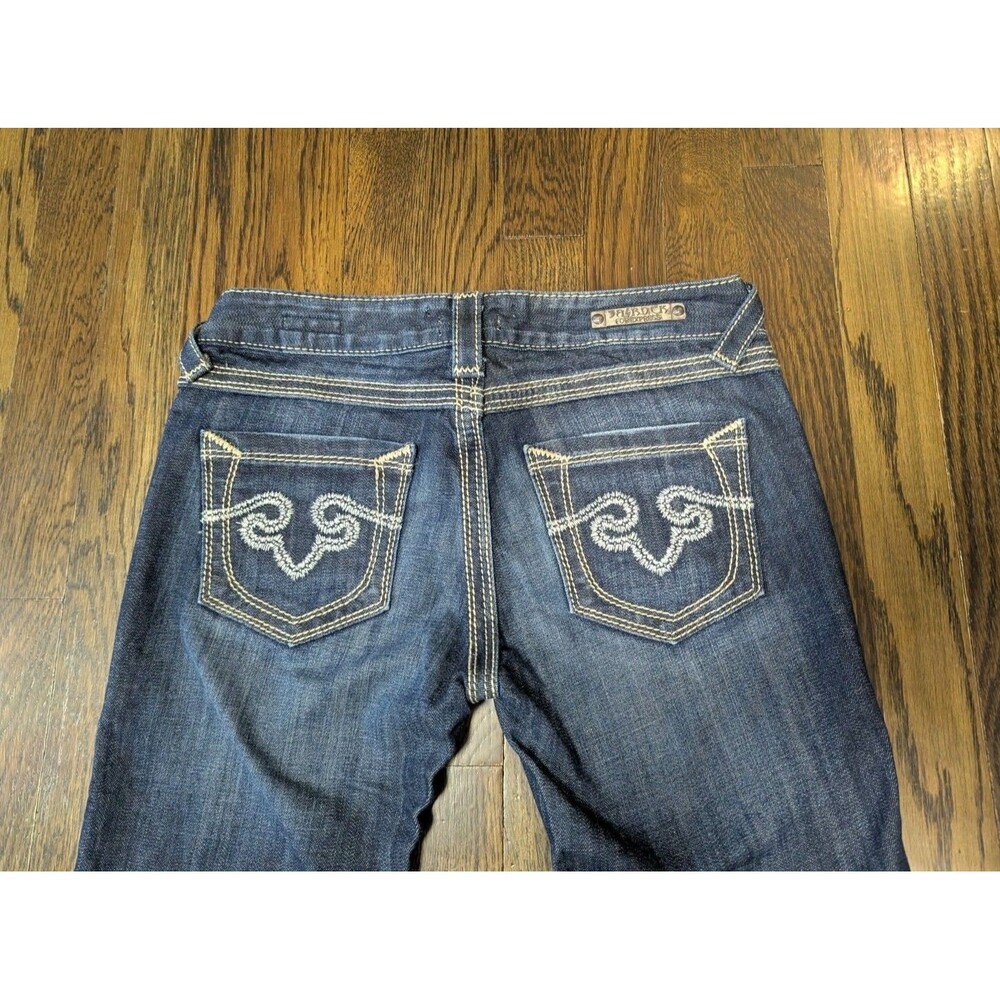 Vtg Rerock by Express Barely Boot Jeans Women's 2R Embroidered Pockets Y2K EUC